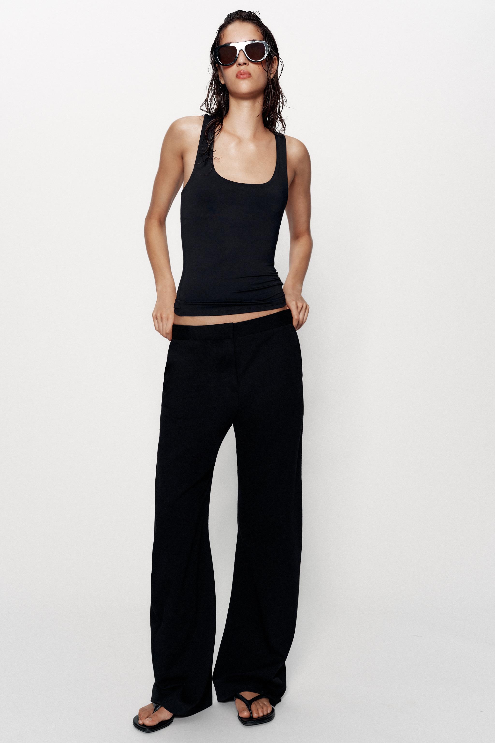 WIDE STRAP POLYAMIDE T-SHIRT